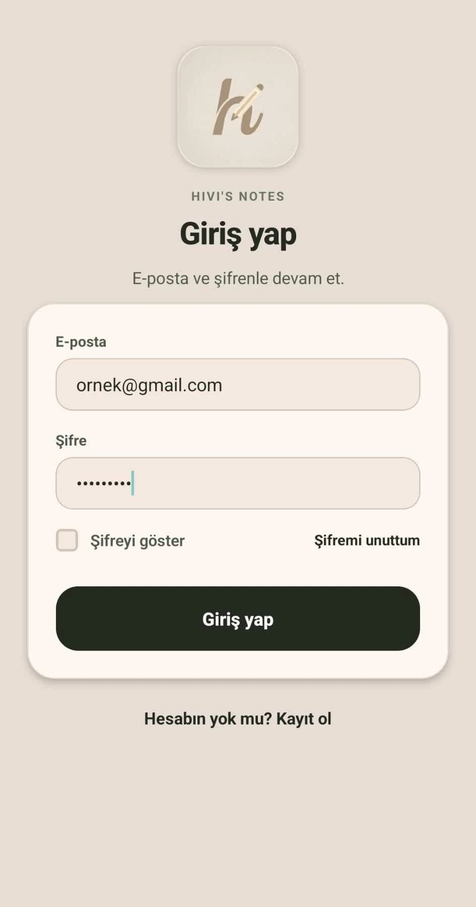 Giriş Sayfası